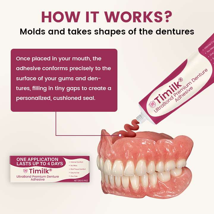 Timilk® UltraBond Premium Denture Adhesive 🦷