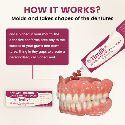 Timilk® UltraBond Premium Denture Adhesive 🦷