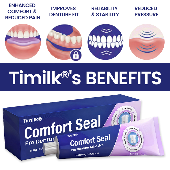 Timilk® Comfort Seal Pro Denture Adhesive 🦷